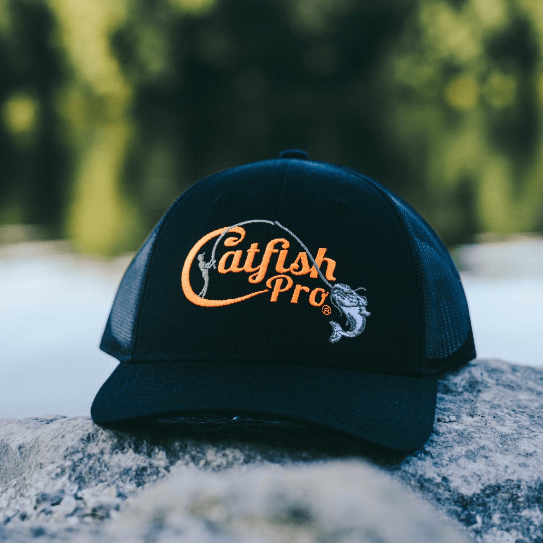 Tournament Series Black/Orange Snapback Hat - Catfish Pro