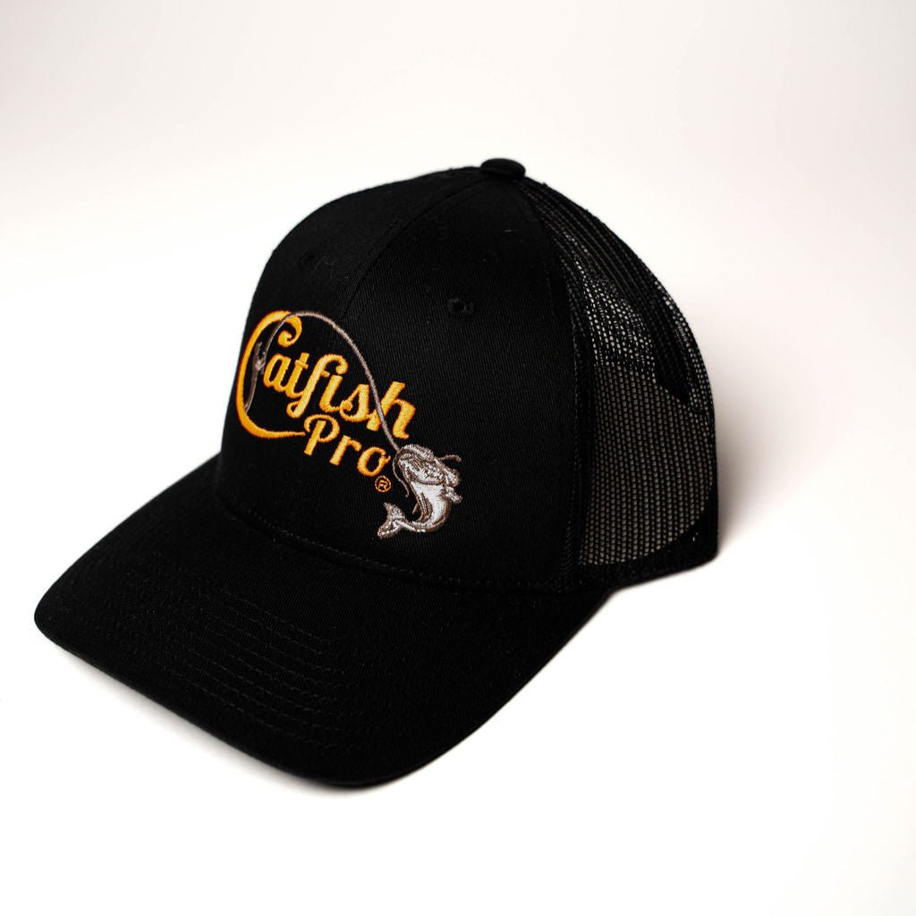 Tournament Series Black/Orange Snapback Hat - Catfish Pro