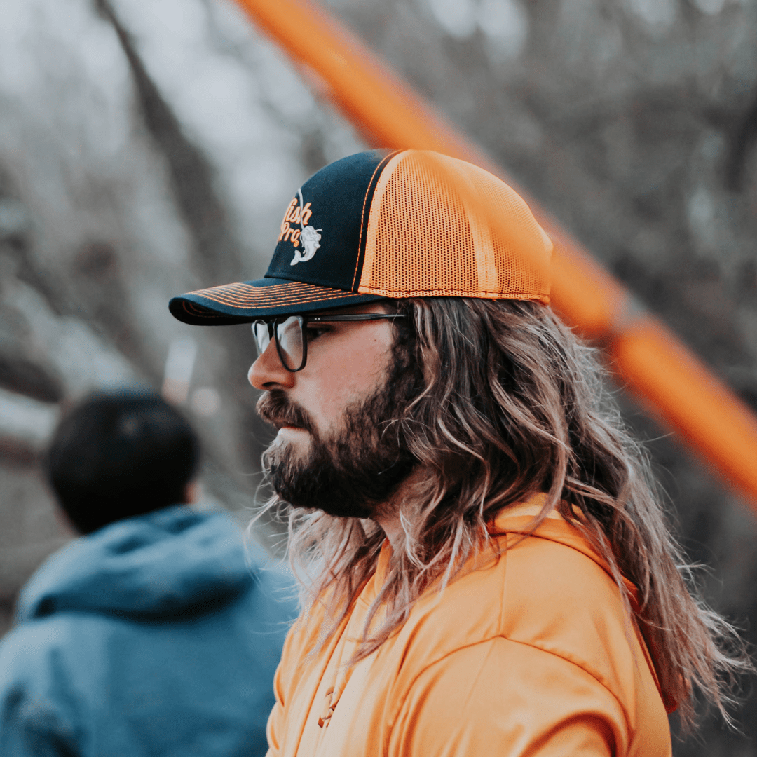 Tournament Series Orange Snapback Hat - Catfish Pro