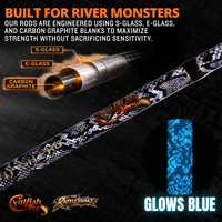 1 of 220 The Rattlesnake Spinning Rod - Limited Edition Rod - Catfish Pro