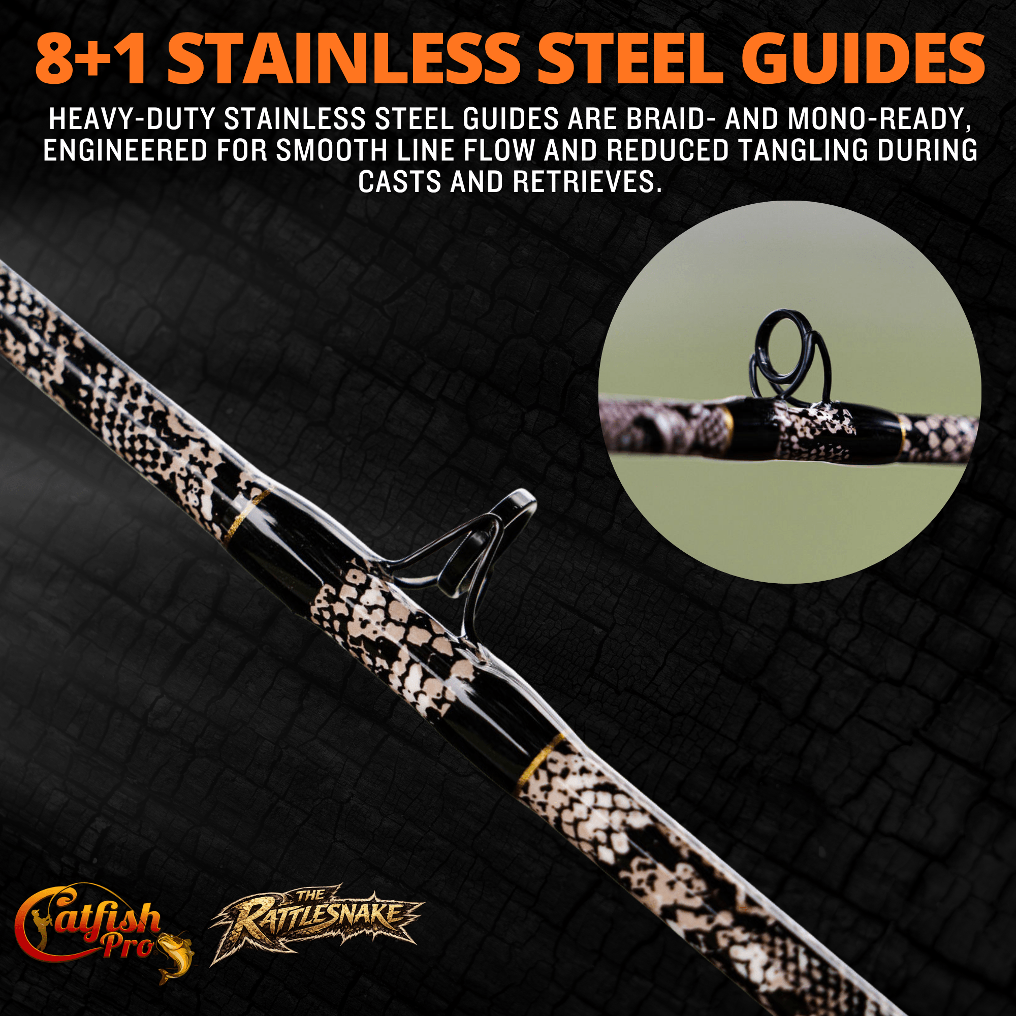 1 of 220 The Rattlesnake Spinning Rod - Limited Edition Rod - Catfish Pro