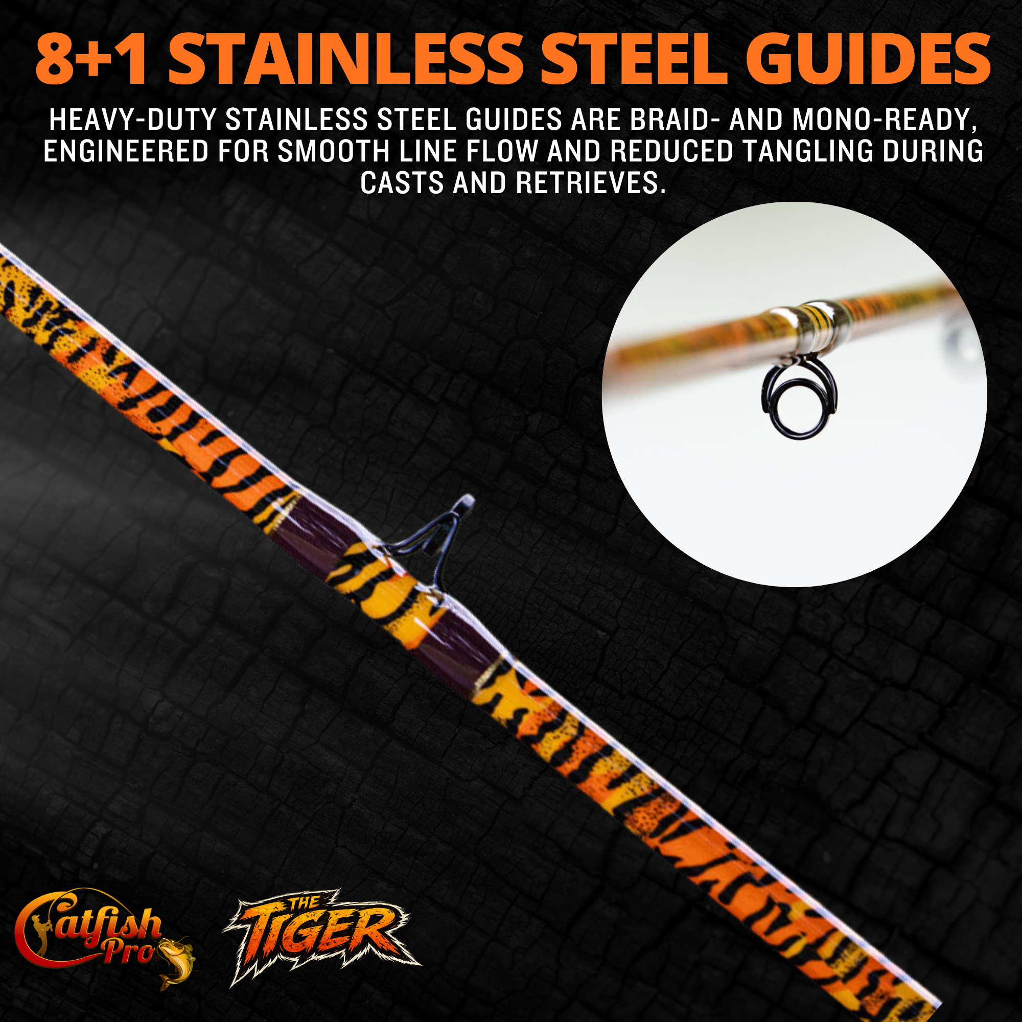 1 of 220 The Tiger Spinning Rod - Limited Edition Rod - Catfish Pro