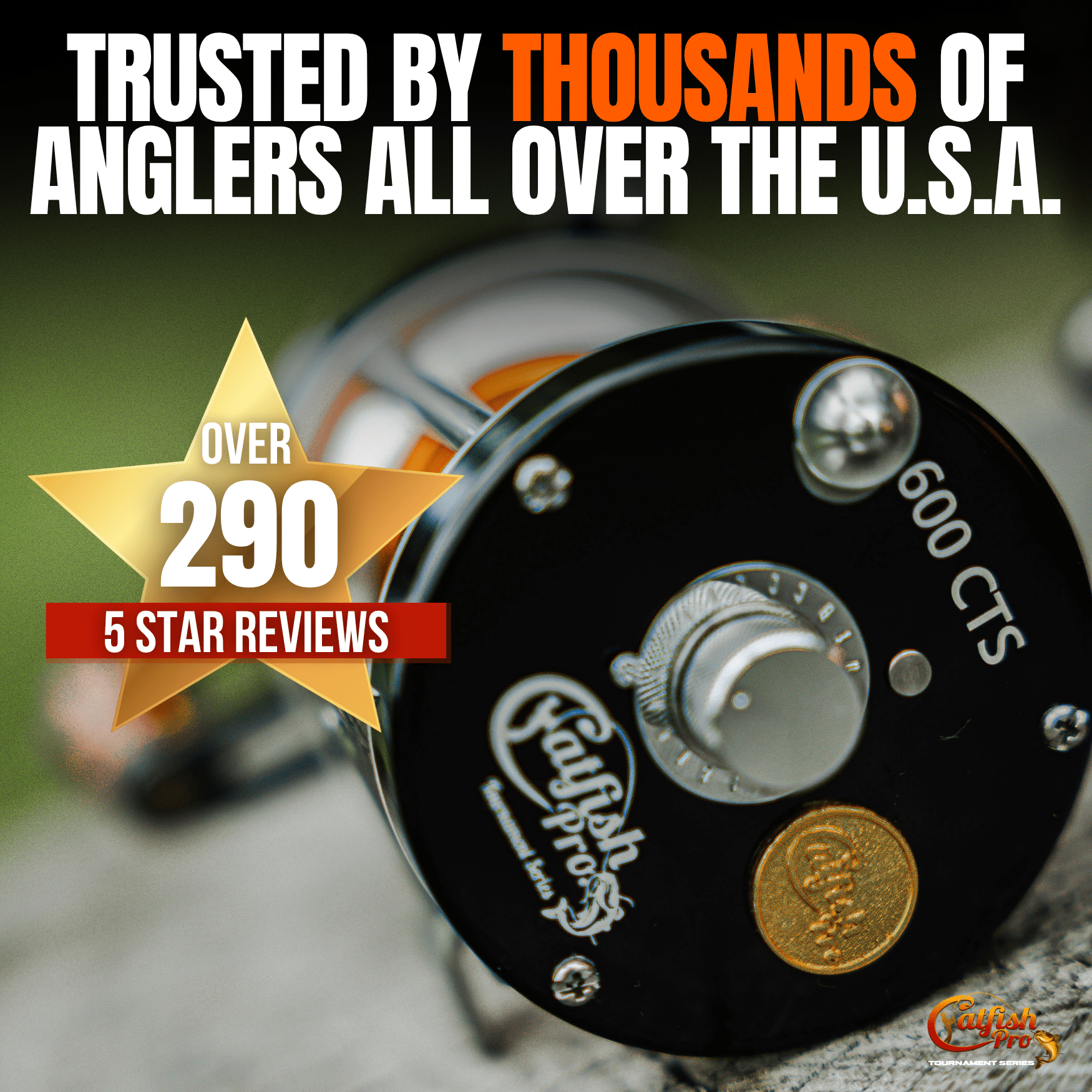 600CTS Round Baitcaster Reel - Catfish Pro