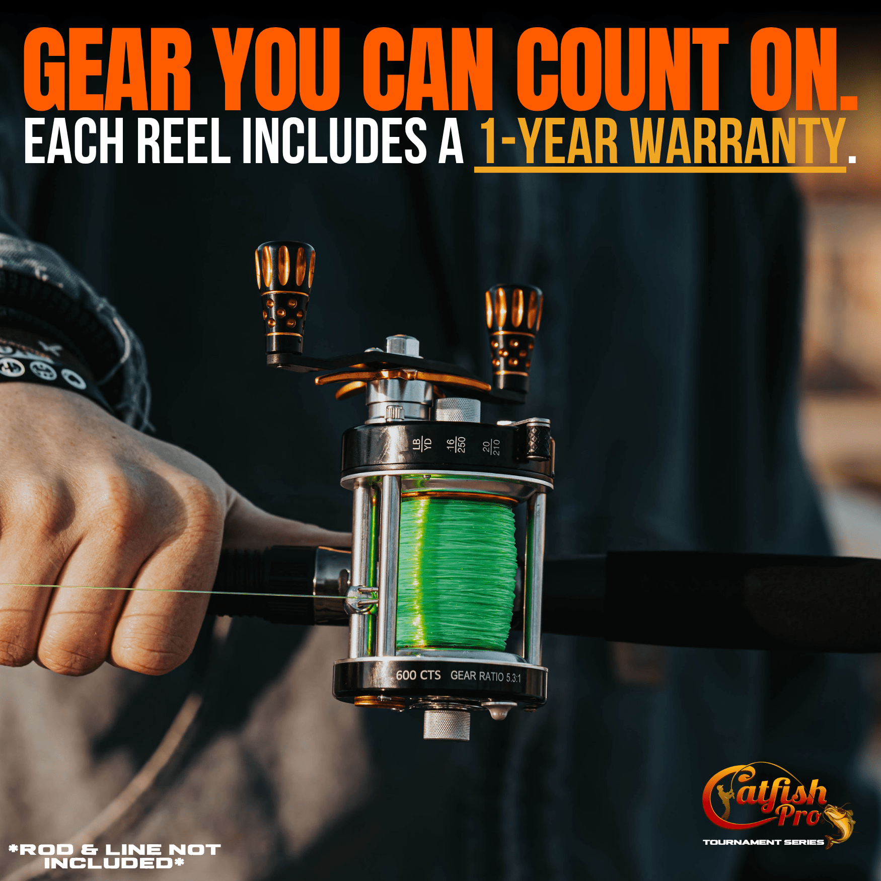 600CTS Round Baitcaster Reel - Catfish Pro