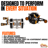 600CTS Round Baitcaster Reel - Catfish Pro