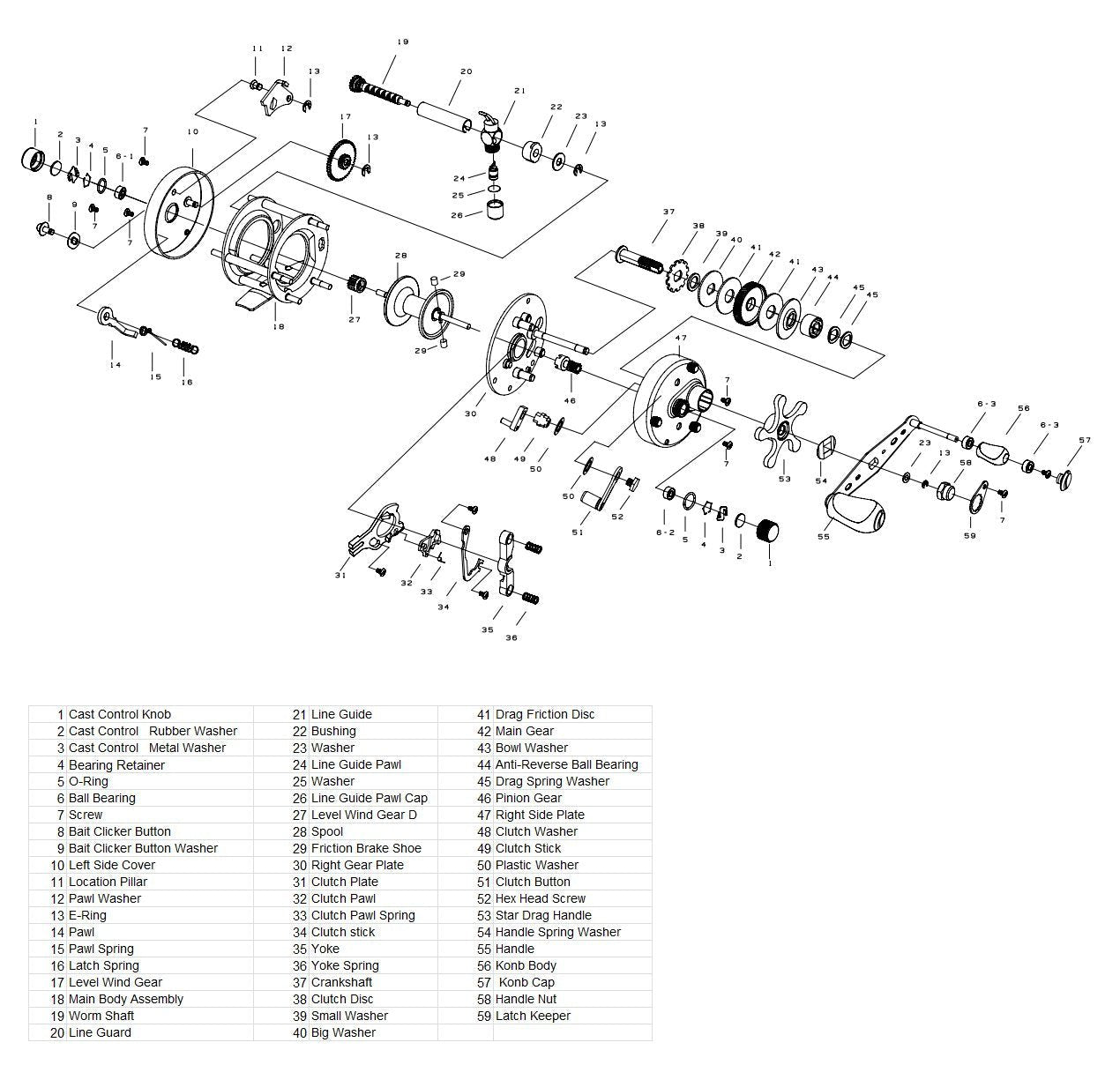 600CTS Round Baitcaster Reel - Catfish Pro