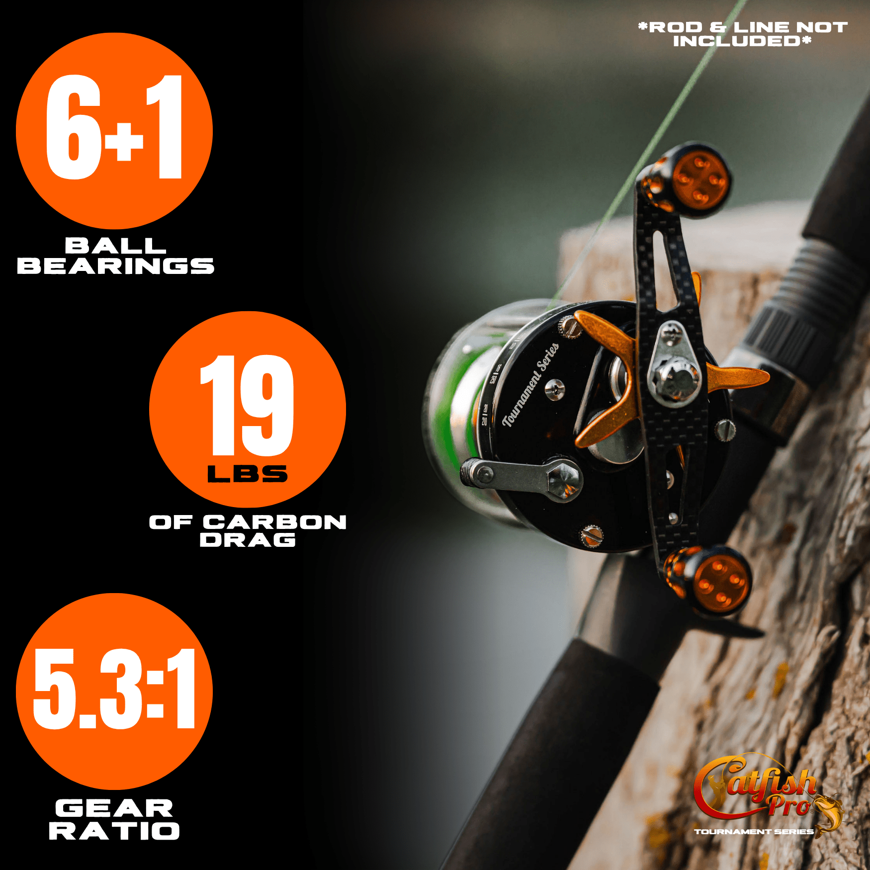 abu garcia catfish rod and reel 600CTS Baitcasting Reel