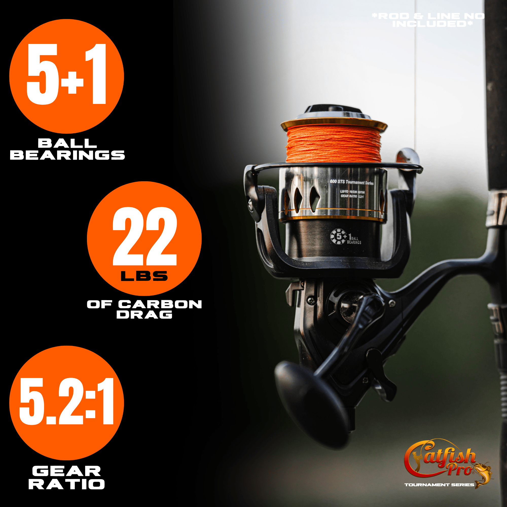 okuma catfish spinning reel Cat Slayer and Baitfeeder Combos utilizing a multi Spinning Rod Mr Catfish Rod