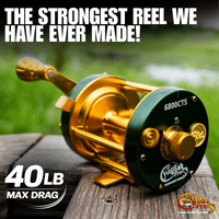 6800 CTS Round Baitcaster Reel - Catfish Pro