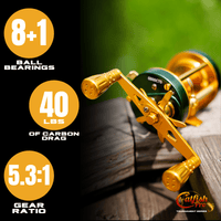 6800 CTS Round Baitcaster Reel - Catfish Pro