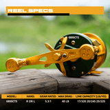 6800 CTS Round Baitcaster Reel - Catfish Pro