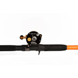 atfish Pro Tournament Series rod and reel combo displayed at an angle, emphasizing the strong guides, durable rod construction, and high-performance reel.