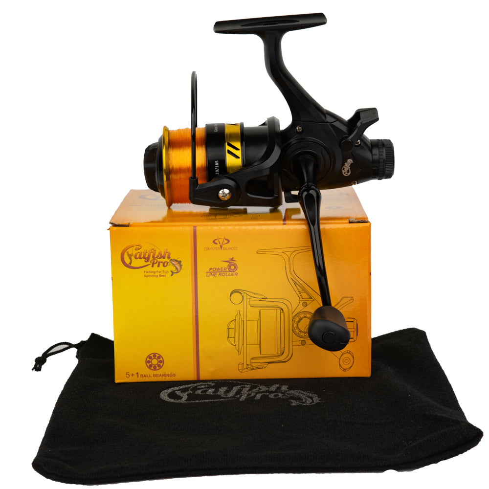 Catfish Pro Fishing For Fun Spinning Reel and Packaging 