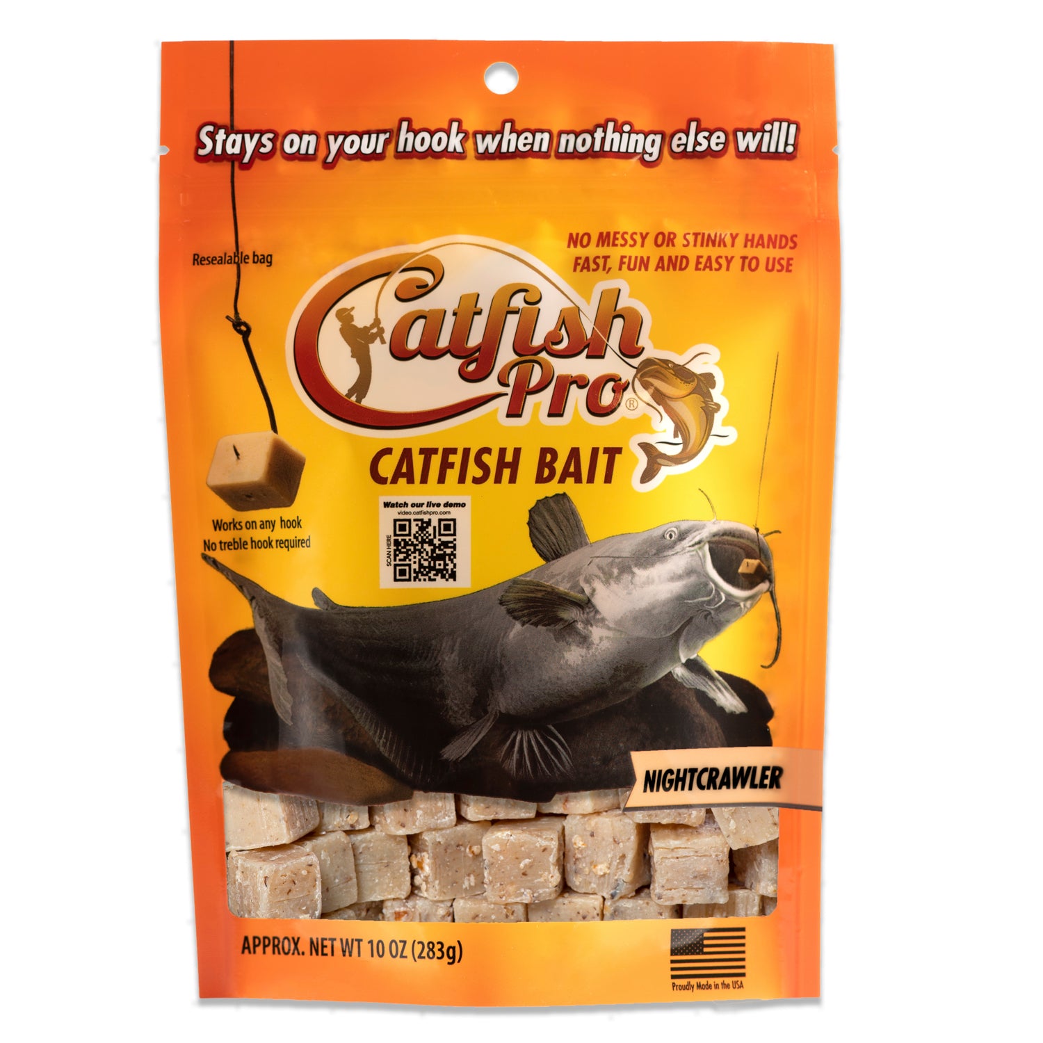 Nightcrawler Catfish Pro Square Bait Front of Package 