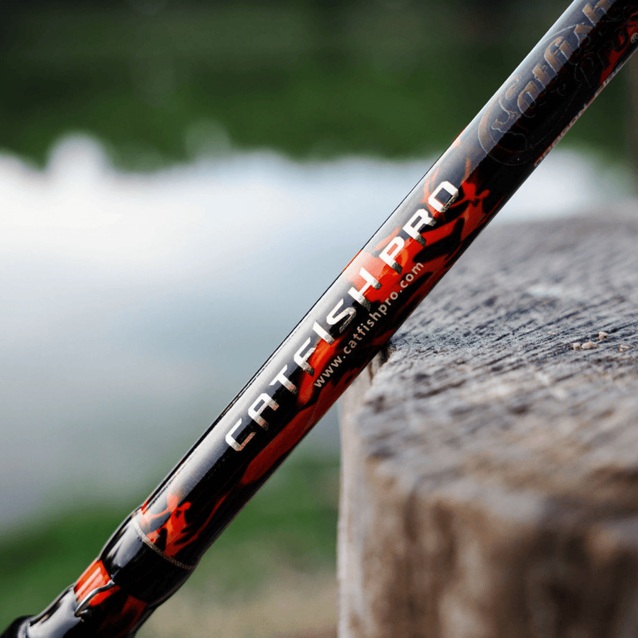 Glow-in-the-Dark Orange Dragon Fire Catfish Rod main image 1