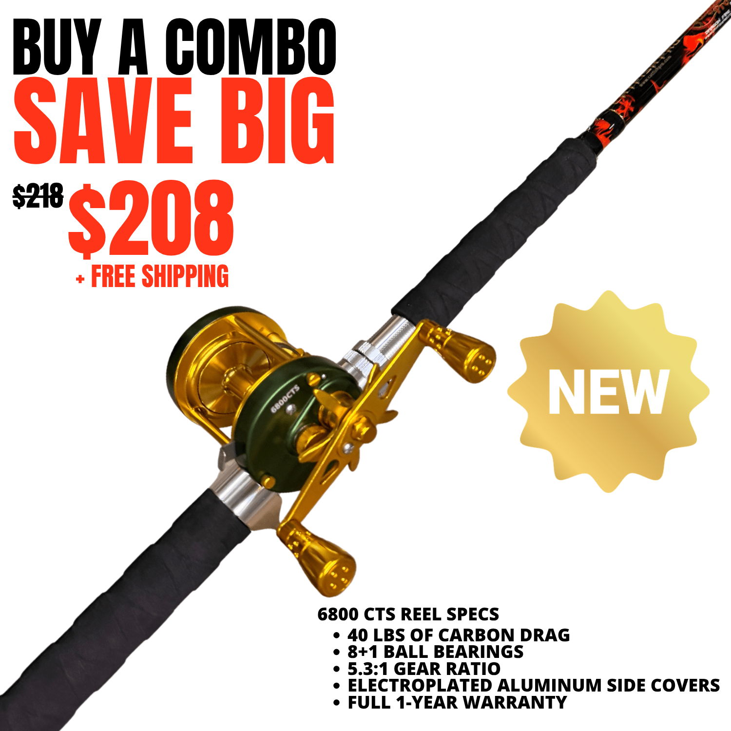 baitcaster fishing rods black and gold Amazon.com : Lew's Classic Speed Spool Baitcast Reel Rod Combo, 6-Foot 6-Inch 1-Piece Fishing Rod, 6.4:1 Gear Ratio, Black : Sports & Outdoors your casting will be effortless FTH500LP - Penn Fathom 500