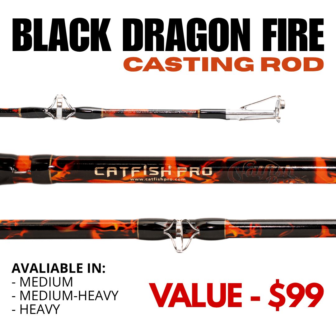 Black Dragon Fire Combo with Power Handle x2 - LIMITED FISHING BUNDLE - Catfish Pro