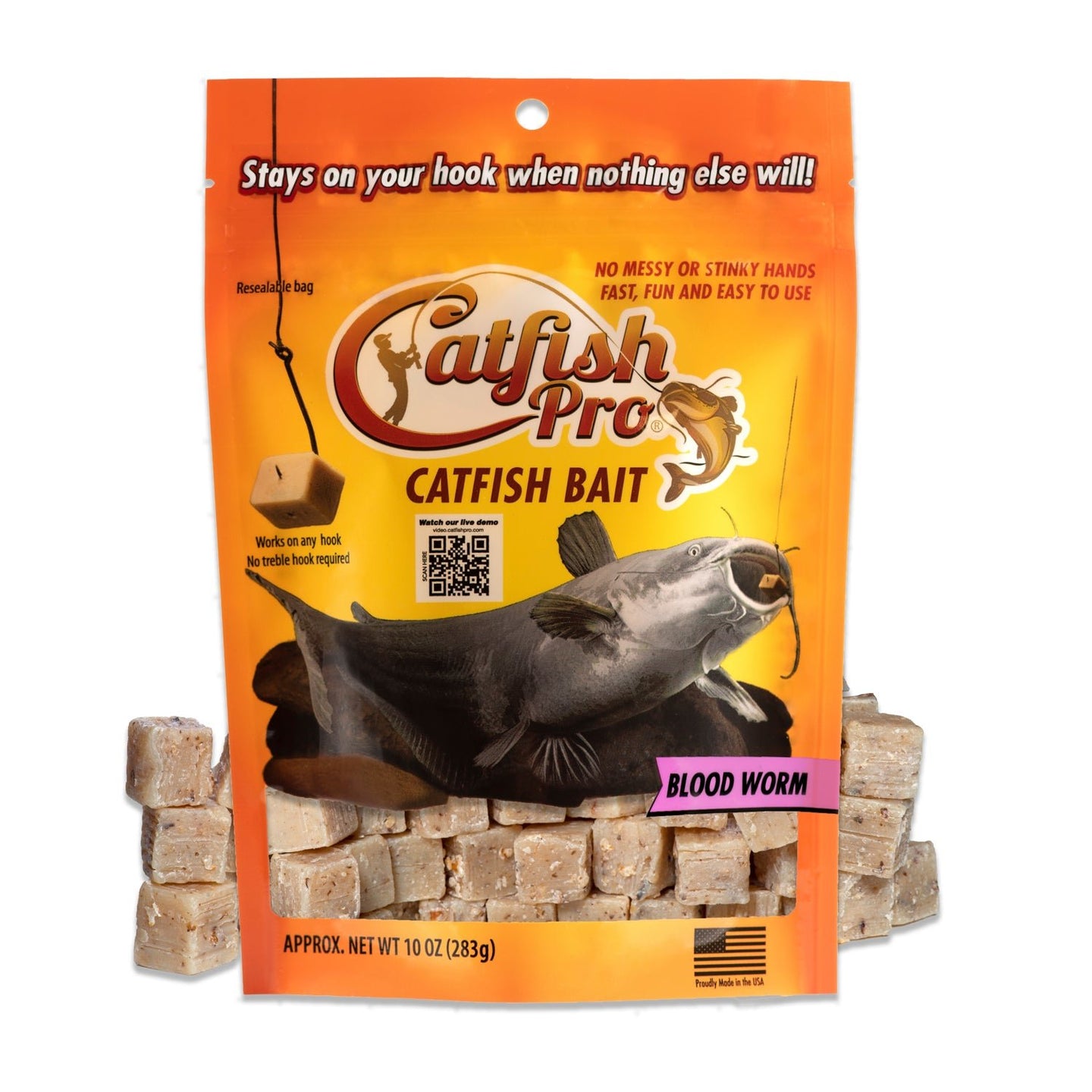 Blood Worm Catfish Bait - Catfish Pro