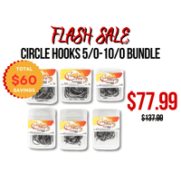 Circle Hooks 5/0 - 10/0 Value Pack Bundle - Catfish Pro