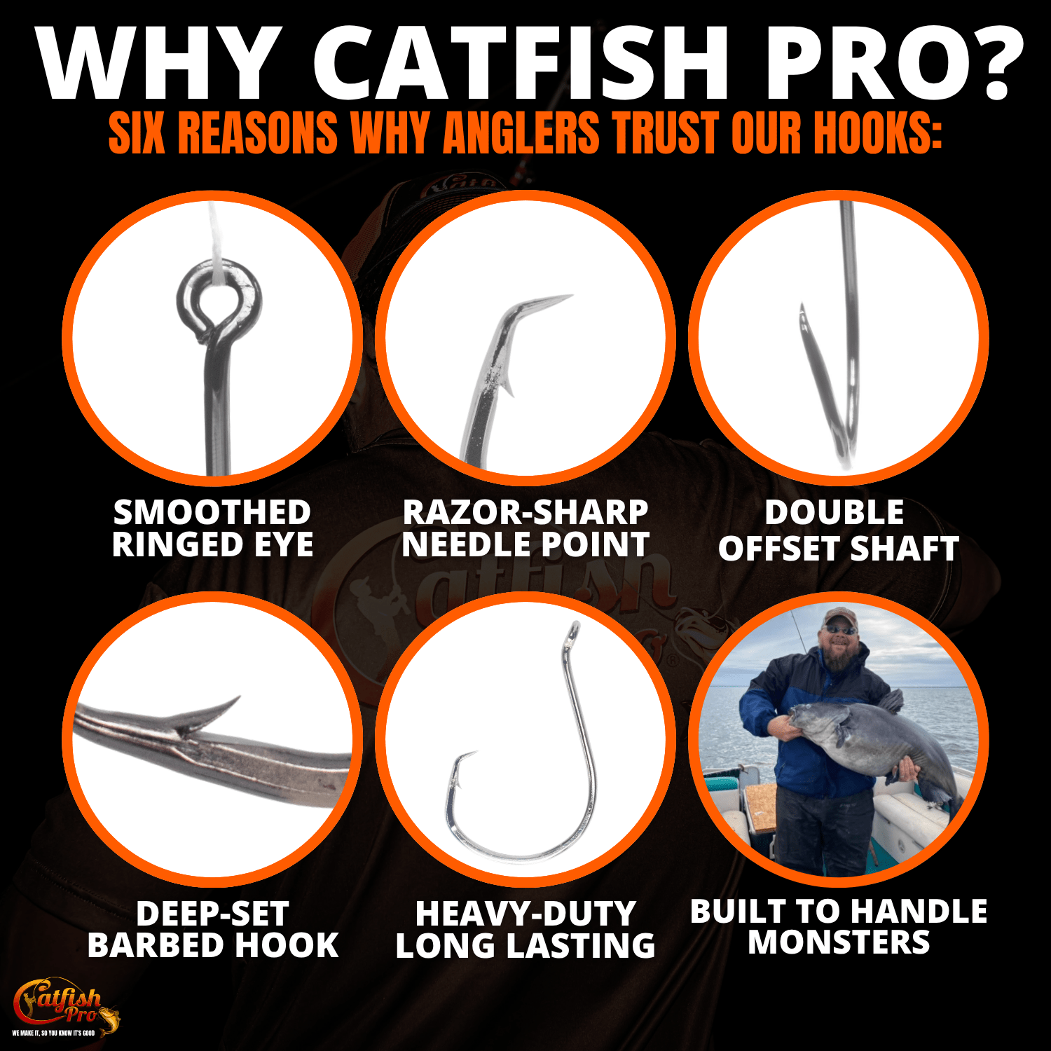 Circle Hooks 5/0 - 10/0 Value Pack Bundle - LIMITED FISHING BUNDLE - Catfish Pro