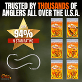 Double Offset Circle Hooks 10/0 - Catfish Pro