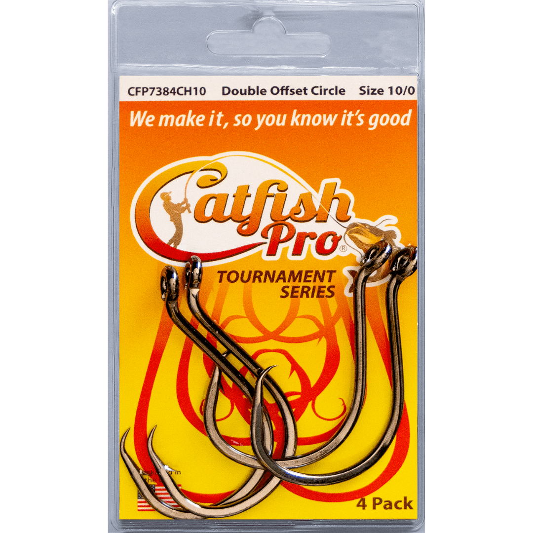 Double Offset Circle Hooks 10/0 - Catfish Pro