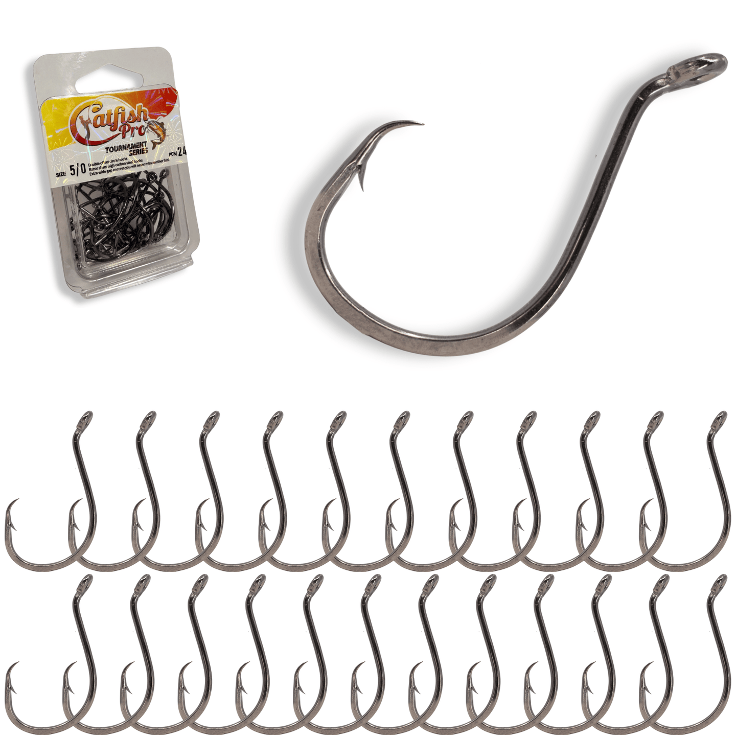 circle hook fishing for catfish Inline Hooks Saltwater Hooks 25~100Pcs Wide Gap 9km-dwlife thrashing fight 6PCS Catfish Rig Kit -