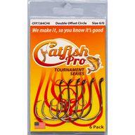 Double Offset Circle Hooks 6/0 - Catfish Pro