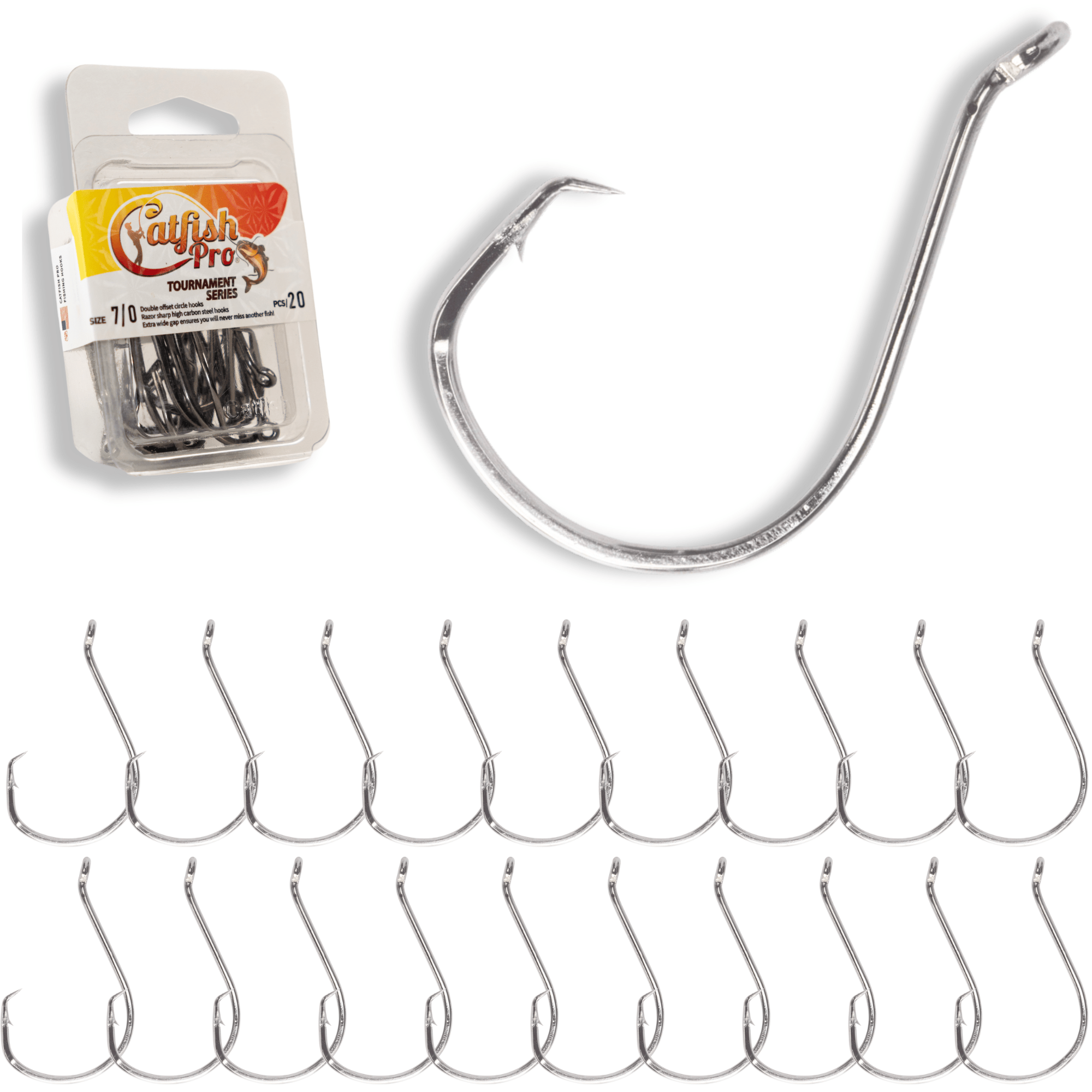 Double Offset Circle Hook 7/0 - Variety Pack I Catfish Pro Double Offset Circle Hook 7/0 - Variety Pack I Catfish Pro