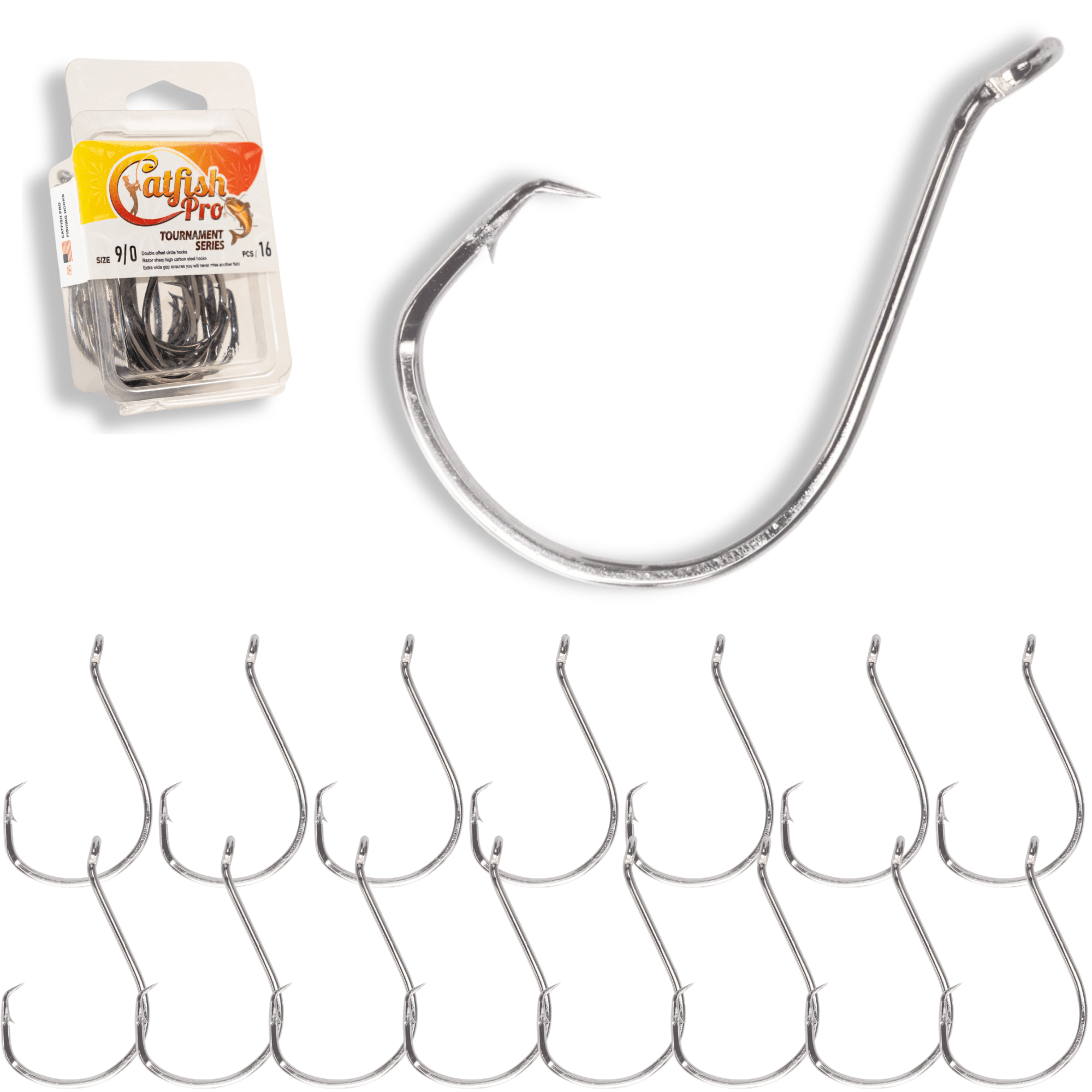 Double Offset Circle Hooks 9/0 - Value Pack 4 Double Offset Circle Hooks 9/0 - Value Pack 4