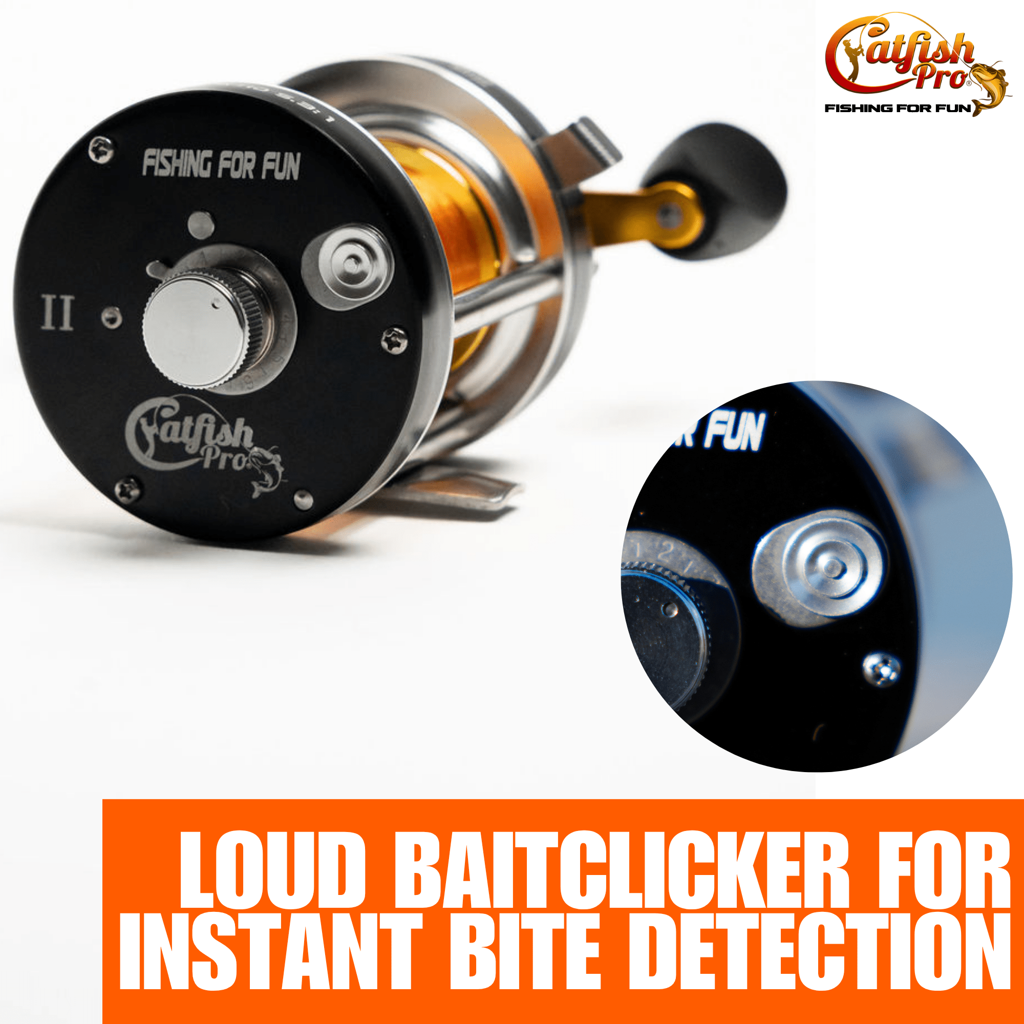 Fishing for Fun Round Baitcaster Reel - Catfish Pro