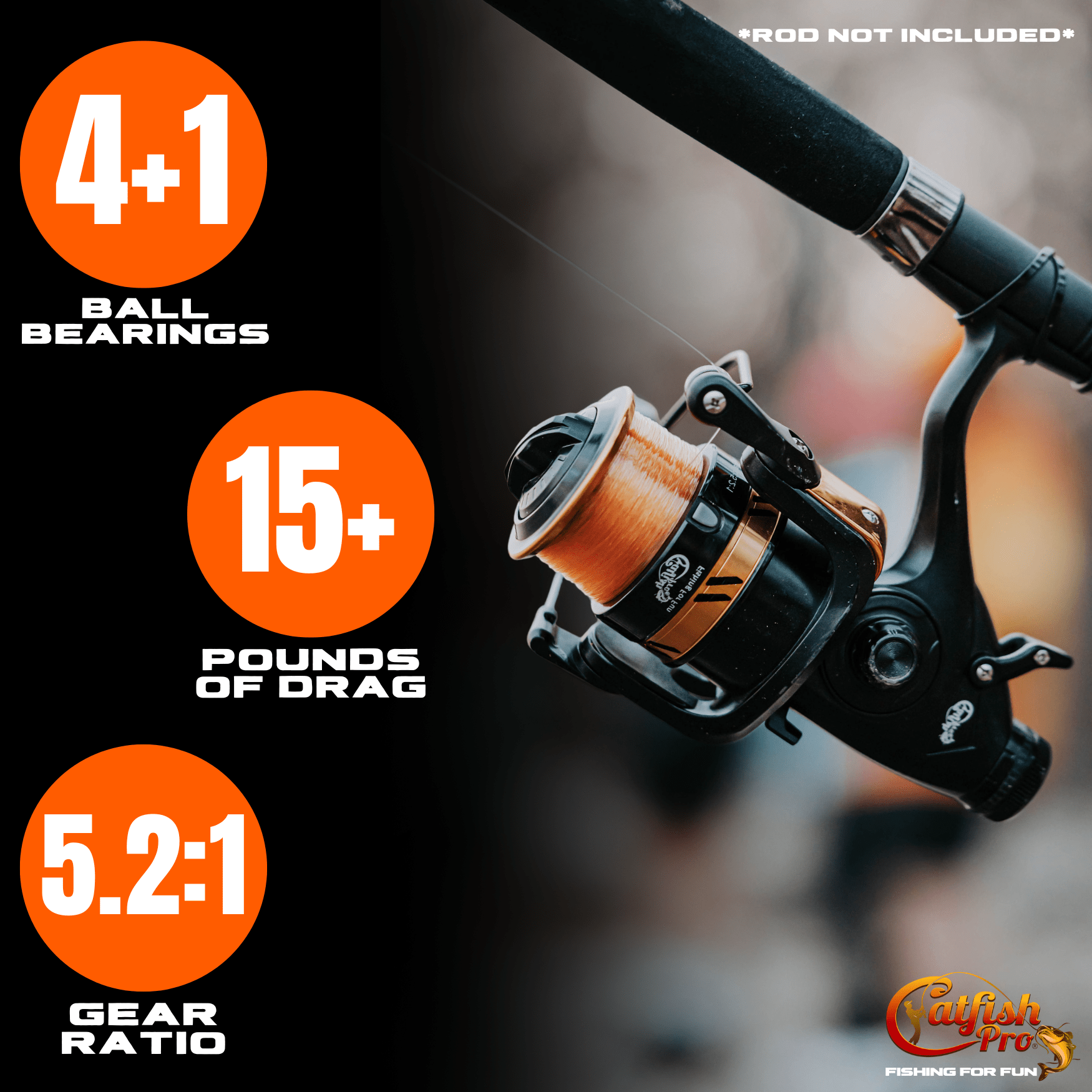 amazon freshwater fishing combo rod & reel 80 off Fishing For Fun Spinning Reel I Catfish Pro