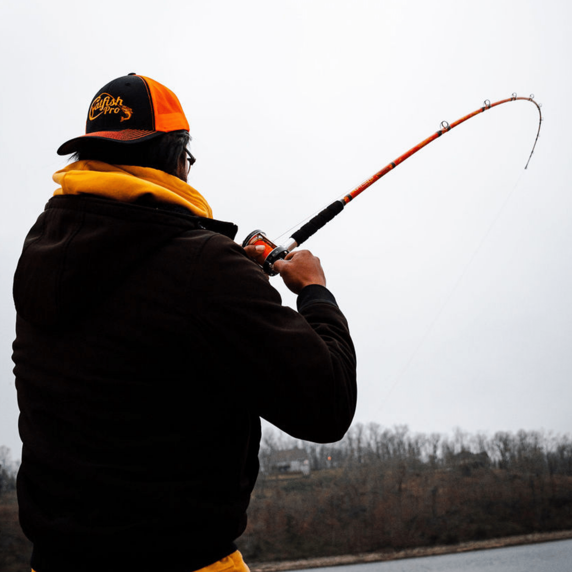 Orange Dragon Fire Casting Glow Rod - Catfish Pro