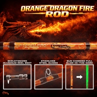 Orange Dragon Fire Casting Glow Rod - Catfish Pro