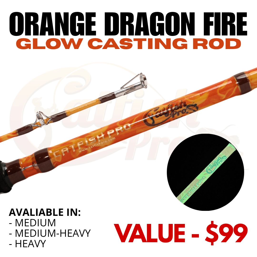 Orange Dragon Fire Combo with Power Handle x2 - LIMITED FISHING BUNDLE - Catfish Pro