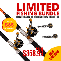 Orange Dragon Fire Combo with Power Handle x2 - LIMITED FISHING BUNDLE - Catfish Pro