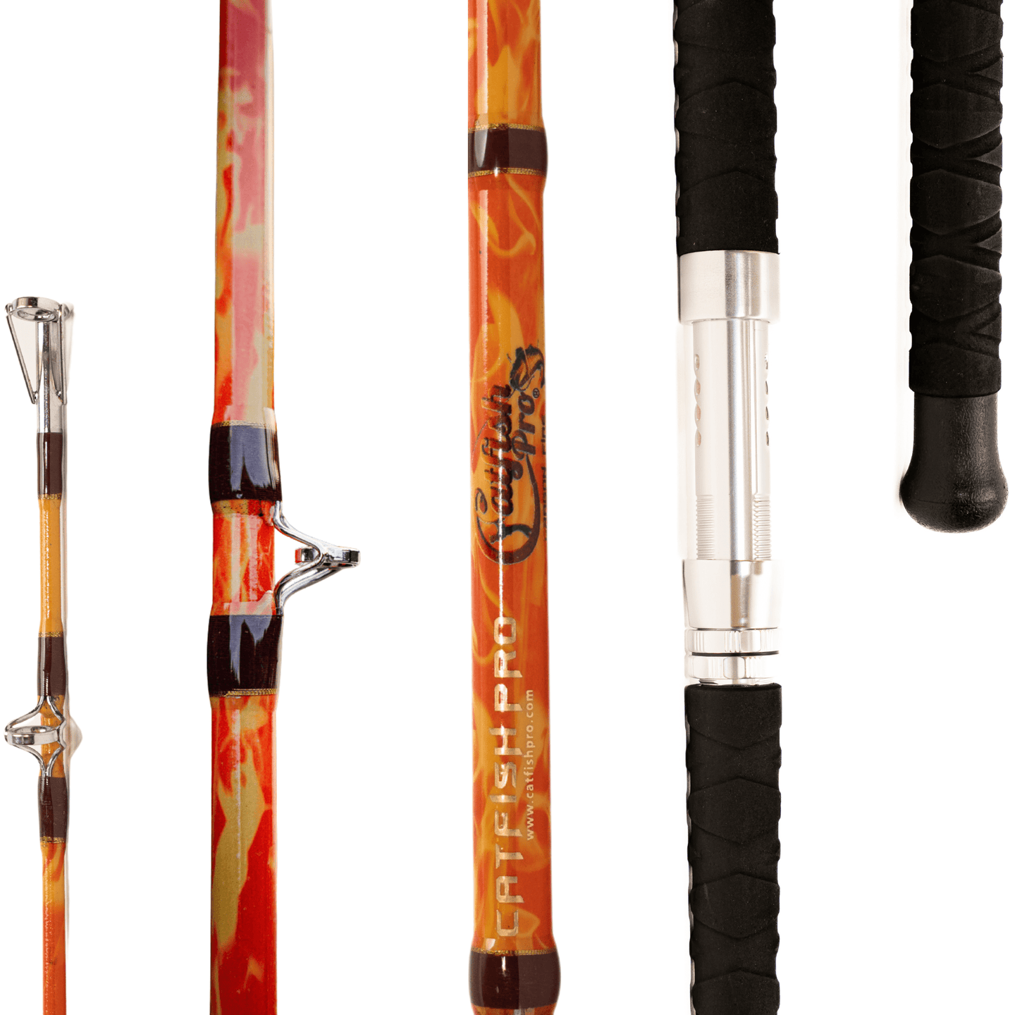 Orange Dragon Fire Spinning Glow Rod - Catfish Pro