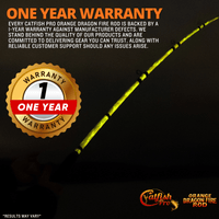 Orange Dragon Fire Spinning Glow Rod - Catfish Pro