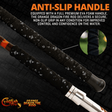 Orange Dragon Fire Spinning Glow Rod - Catfish Pro