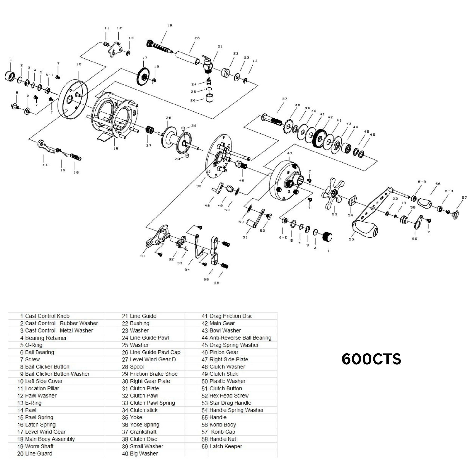 Replacement Parts for Baitcaster Reels - Catfish Pro
