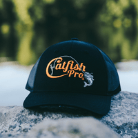 Tournament Series Black/Orange Snapback Hat - Catfish Pro