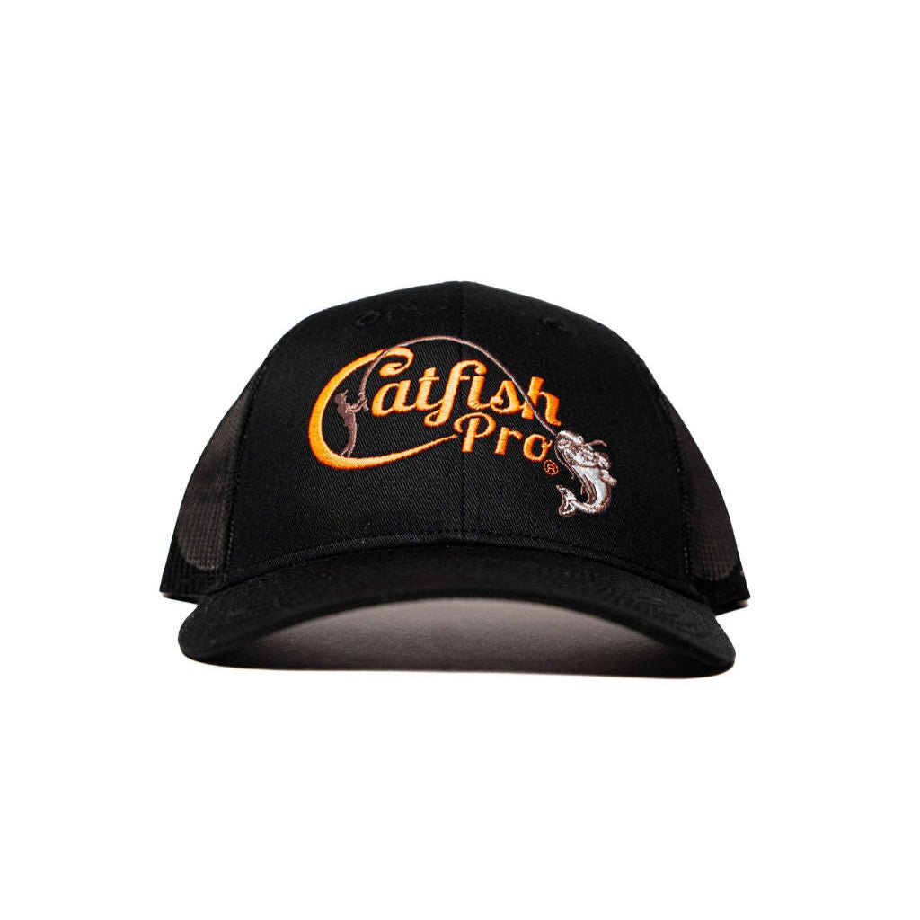 Tournament Series Black/Orange Snapback Hat - Catfish Pro