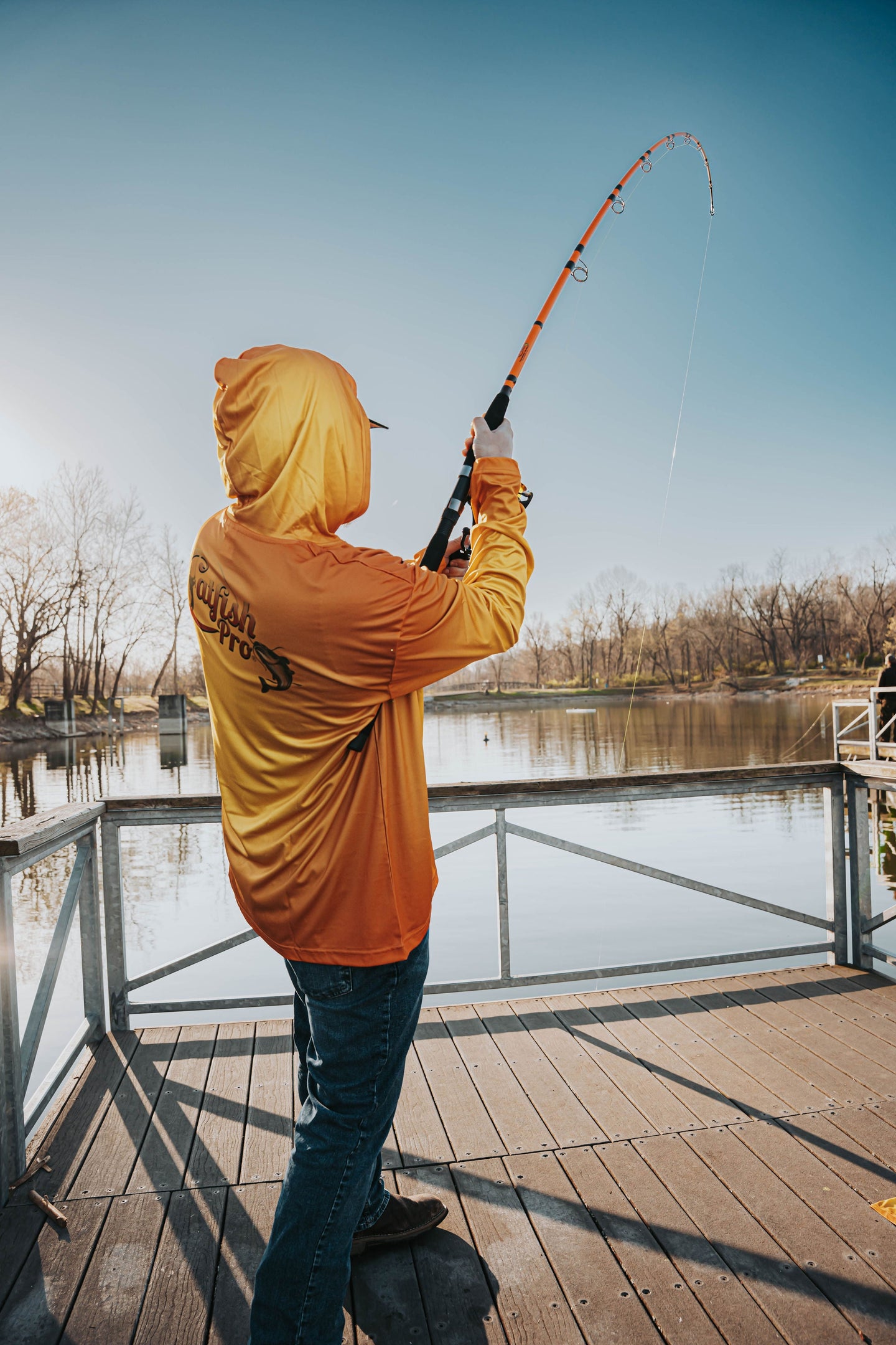 Tournament Series Orange Spinning Rod - Catfish Pro